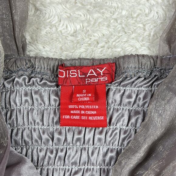 Dislay Paris flirty chiffon smocked back ruffled cocktail party dress, small - Picture 7 of 8